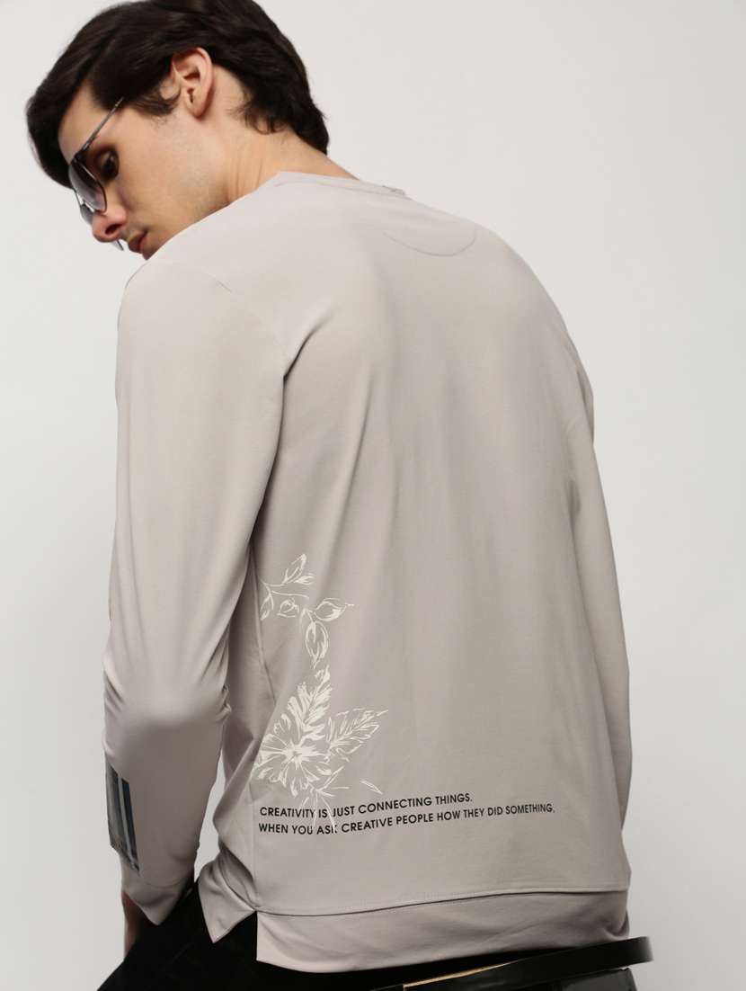 mens chest print sweatshirt - 20325349 - Standard Image - 3