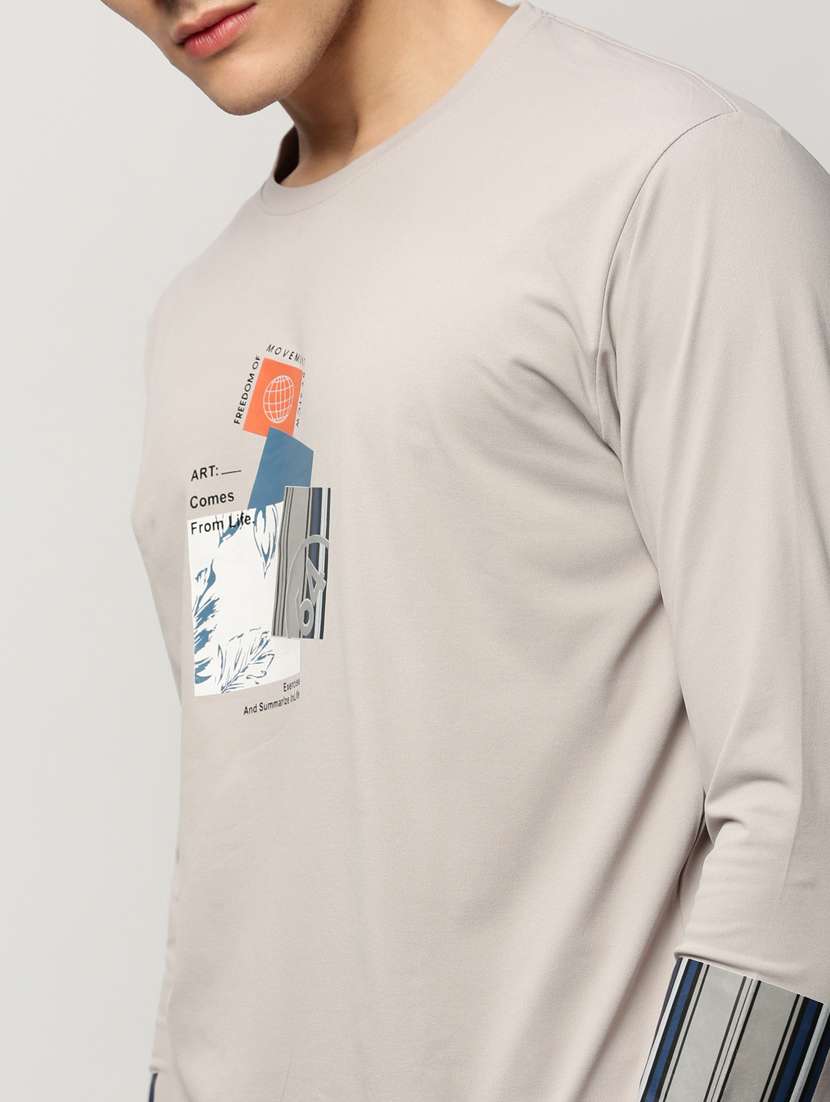 mens chest print sweatshirt - 20325349 - Standard Image - 5
