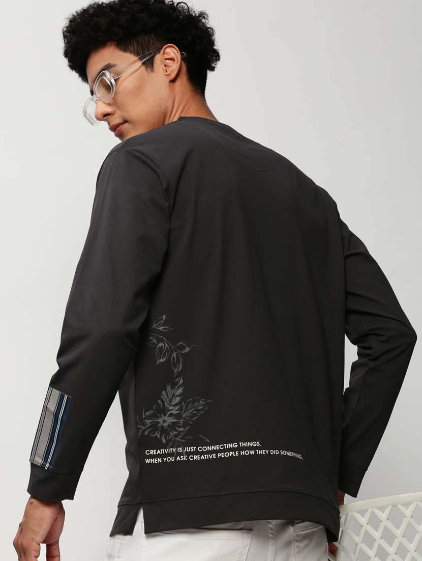 mens front print sweatshirt - 20325350 -  Standard Image - 3