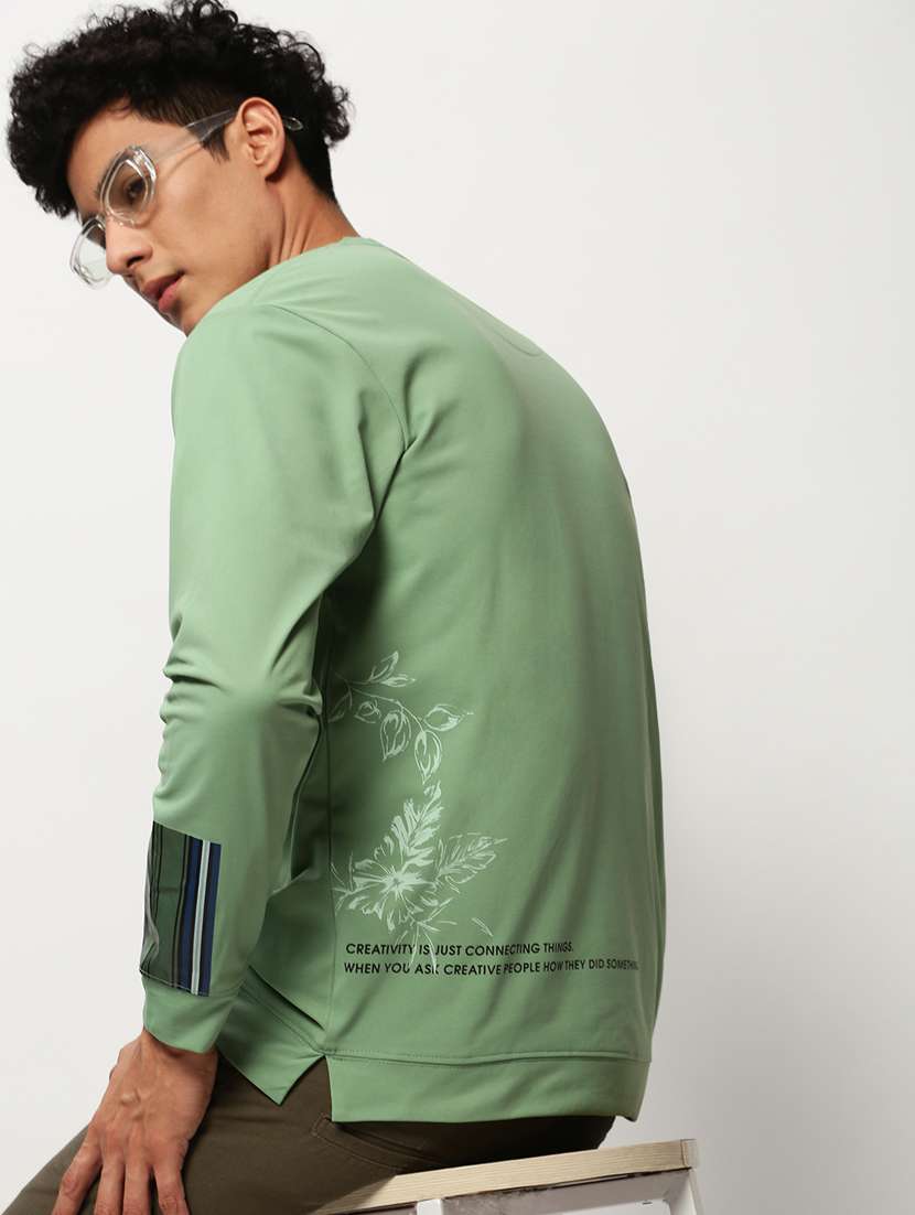 mens chest print sweatshirt - 20325351 - Standard Image - 3