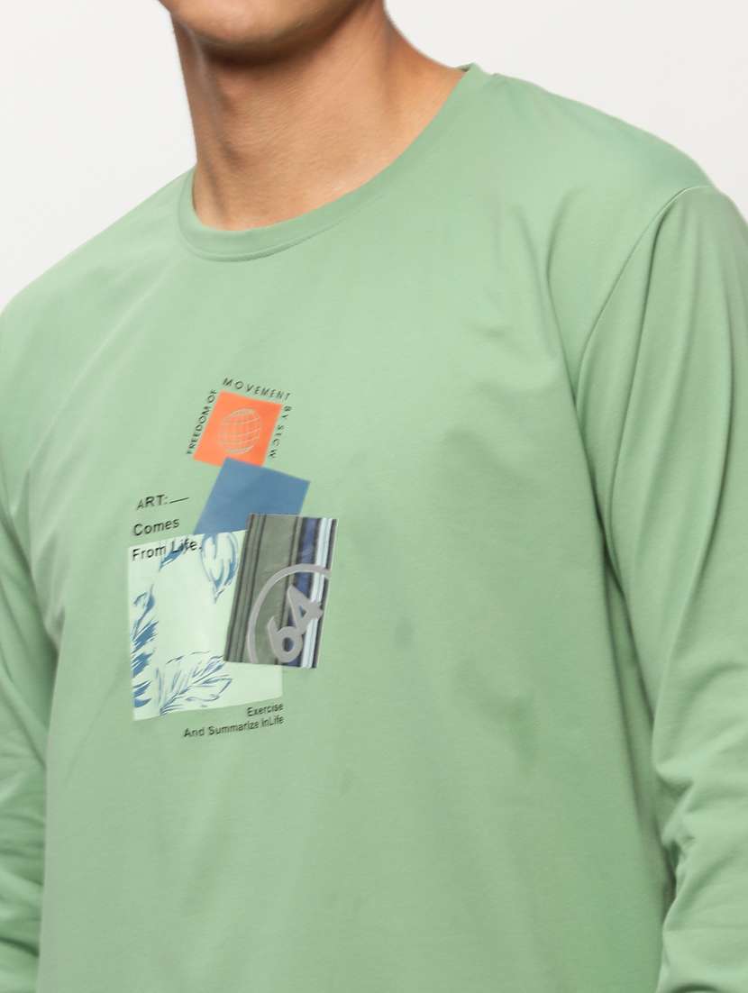 mens chest print sweatshirt - 20325351 - Standard Image - 5