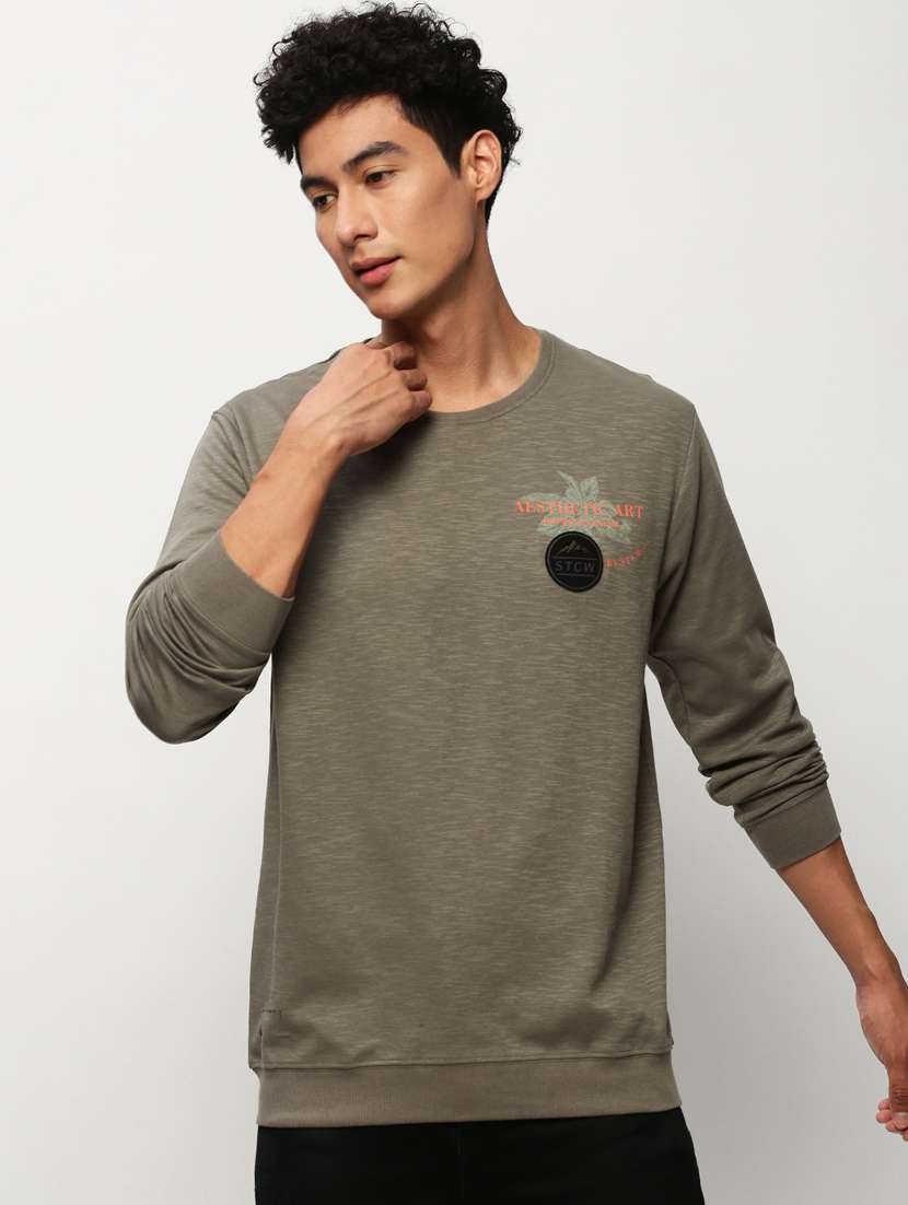 men long sleeves front & back print sweatshirt - 20325352 -  Zoom Image - 0