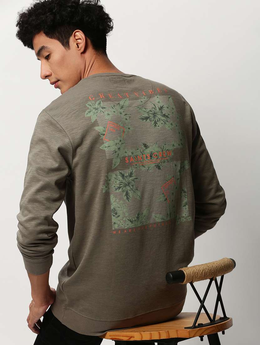 men long sleeves front & back print sweatshirt - 20325352 -  Standard Image - 3