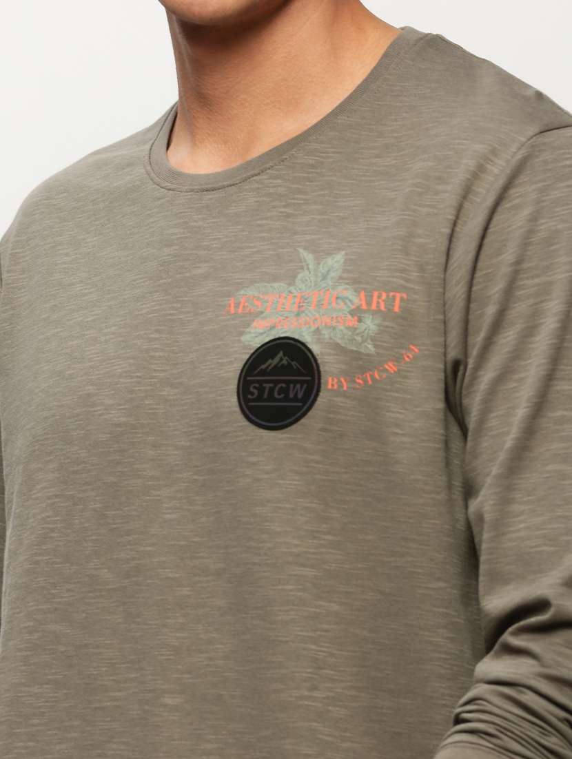 men long sleeves front & back print sweatshirt - 20325352 -  Standard Image - 5