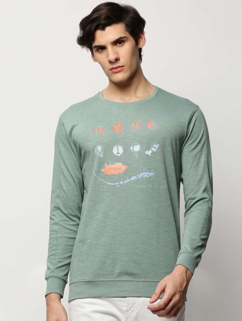 mens front print sweatshirt