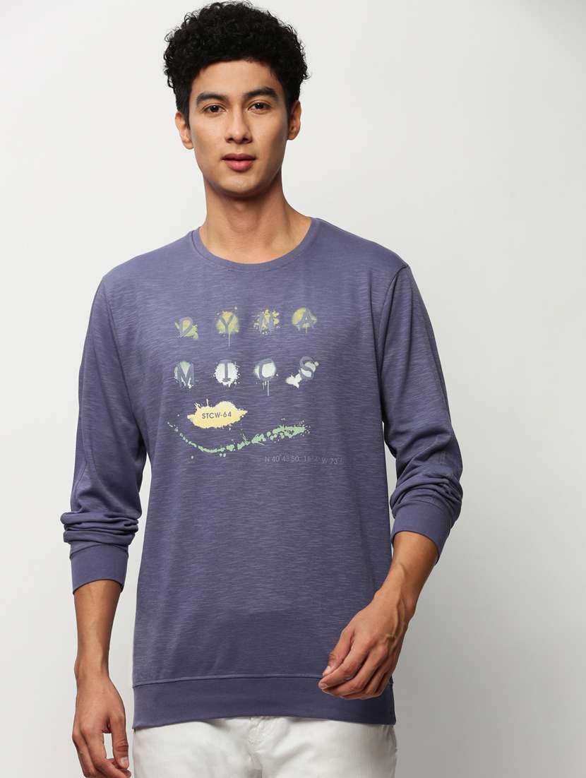 mens front print sweatshirt - 20325355 -  Zoom Image - 0