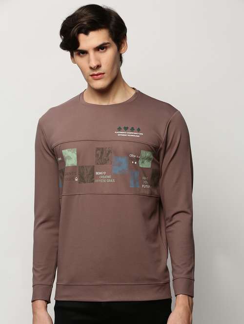 mens chest print sweatshirt - 20325363 - Standard Image - 0