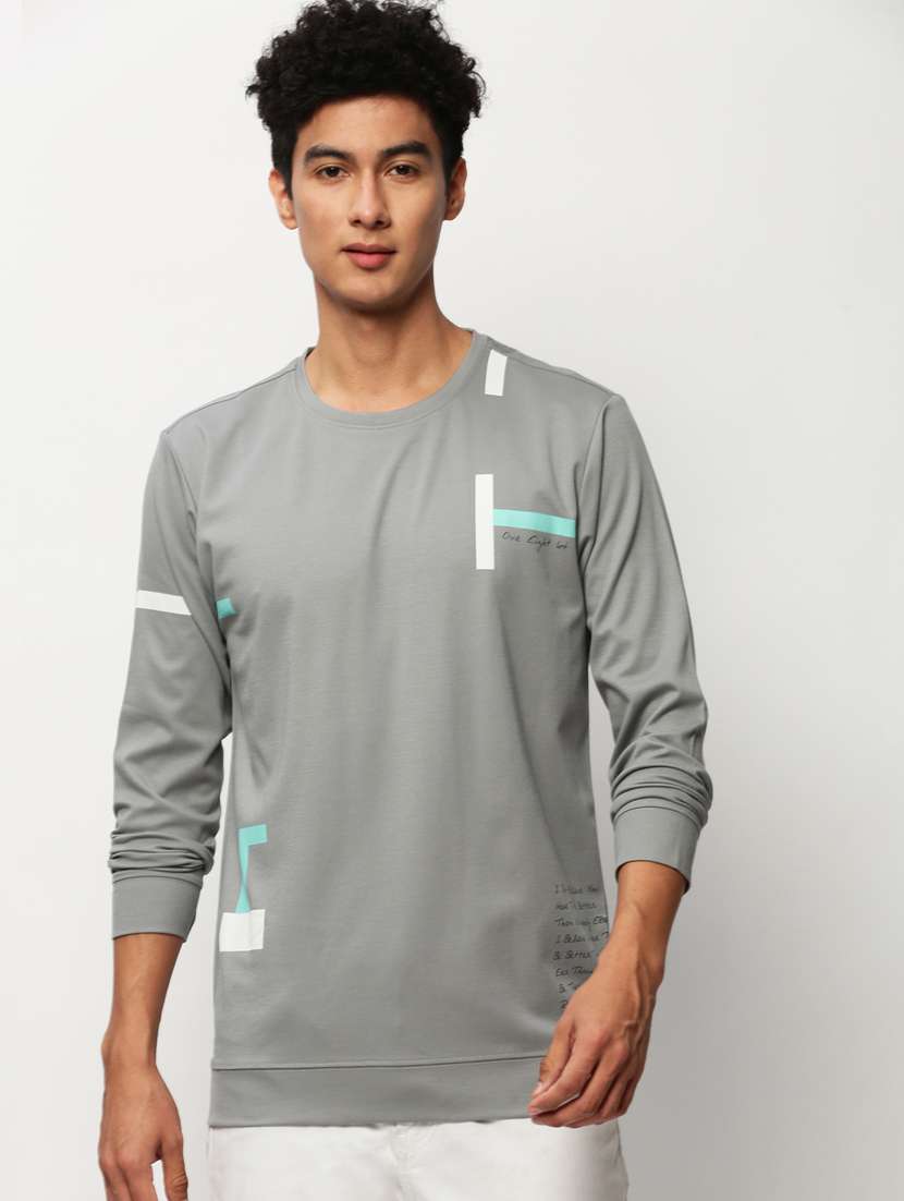 mens placement print sweatshirt - 20325365 - Zoom Image - 0