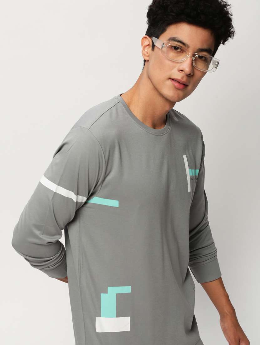 mens placement print sweatshirt - 20325365 - Standard Image - 3