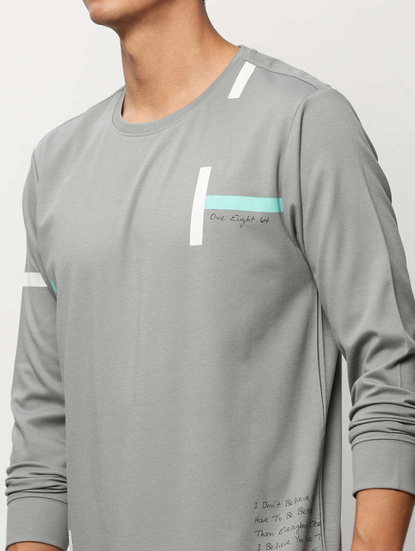 mens placement print sweatshirt - 20325365 - Standard Image - 5