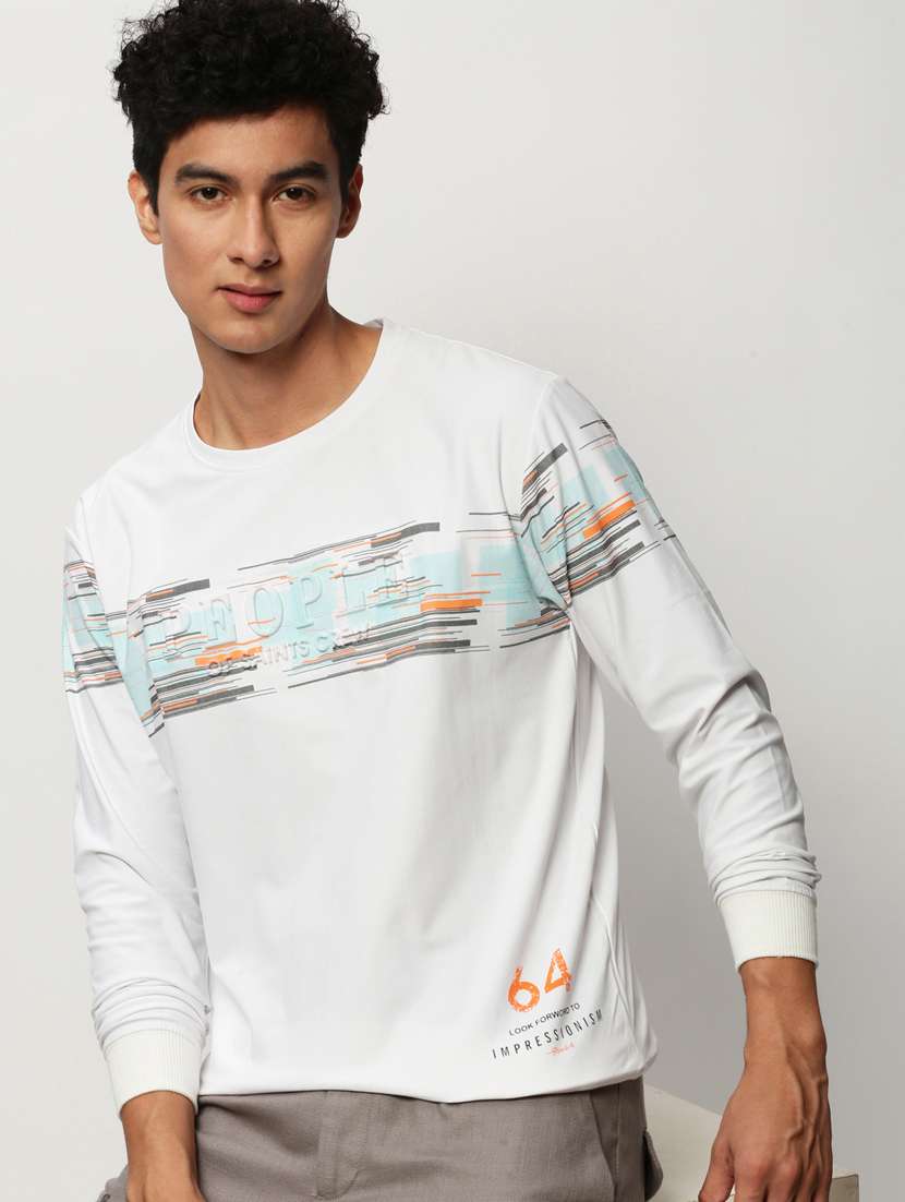 mens chest print sweatshirt - 20325369 -  Standard Image - 3