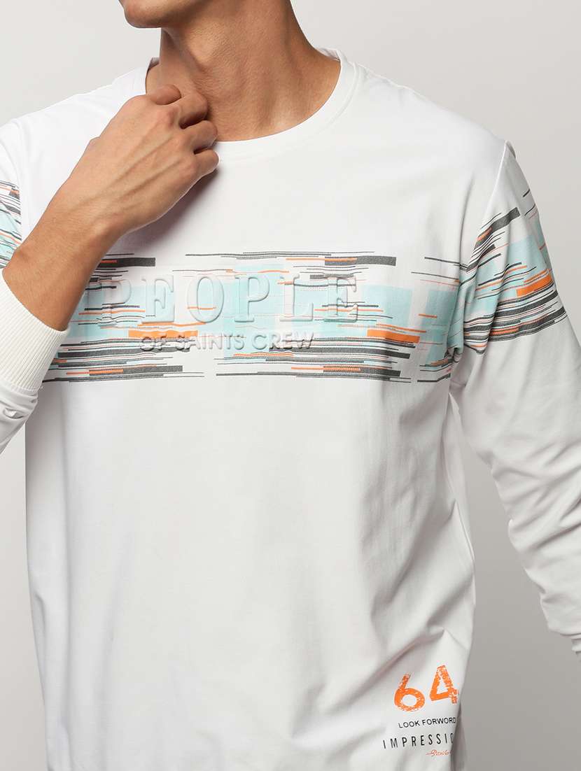 mens chest print sweatshirt - 20325369 -  Standard Image - 5
