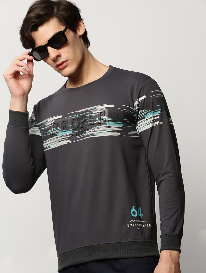 mens chest print sweatshirt - 20325370 - Standard Image - 3
