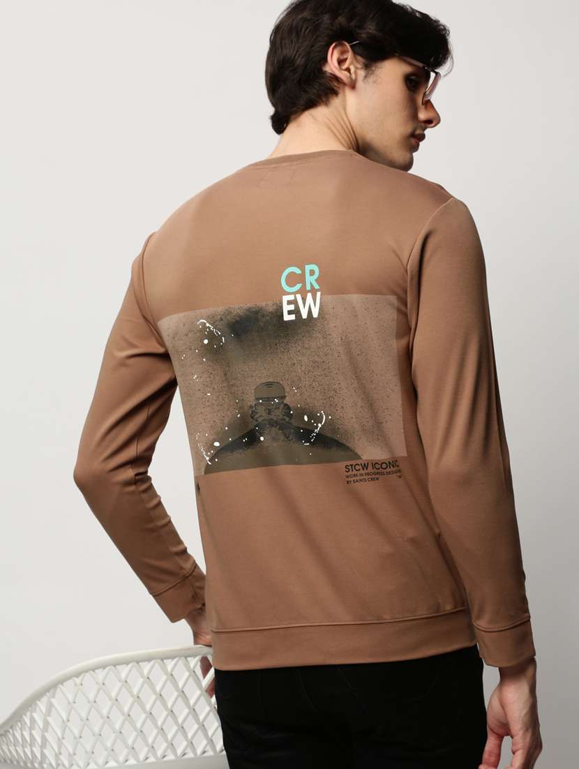men long sleeves front & back printed sweatshirt  - 20325372 -  Standard Image - 3