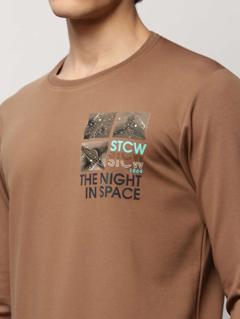 men long sleeves front & back printed sweatshirt  - 20325372 -  Standard Image - 5