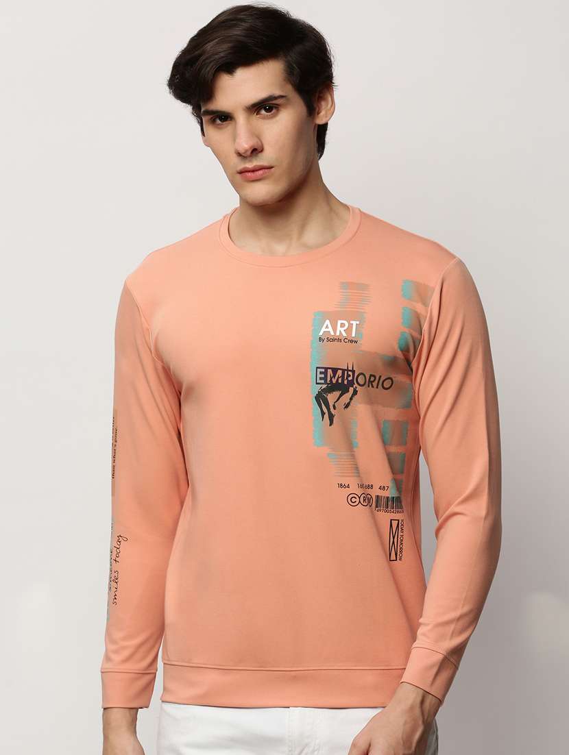 mens front print sweatshirt - 20325373 - Zoom Image - 0