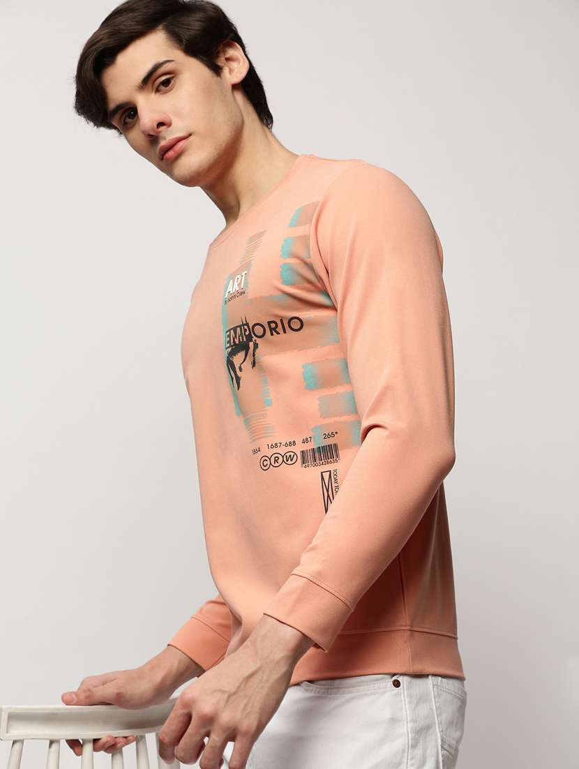 mens front print sweatshirt - 20325373 - Standard Image - 3