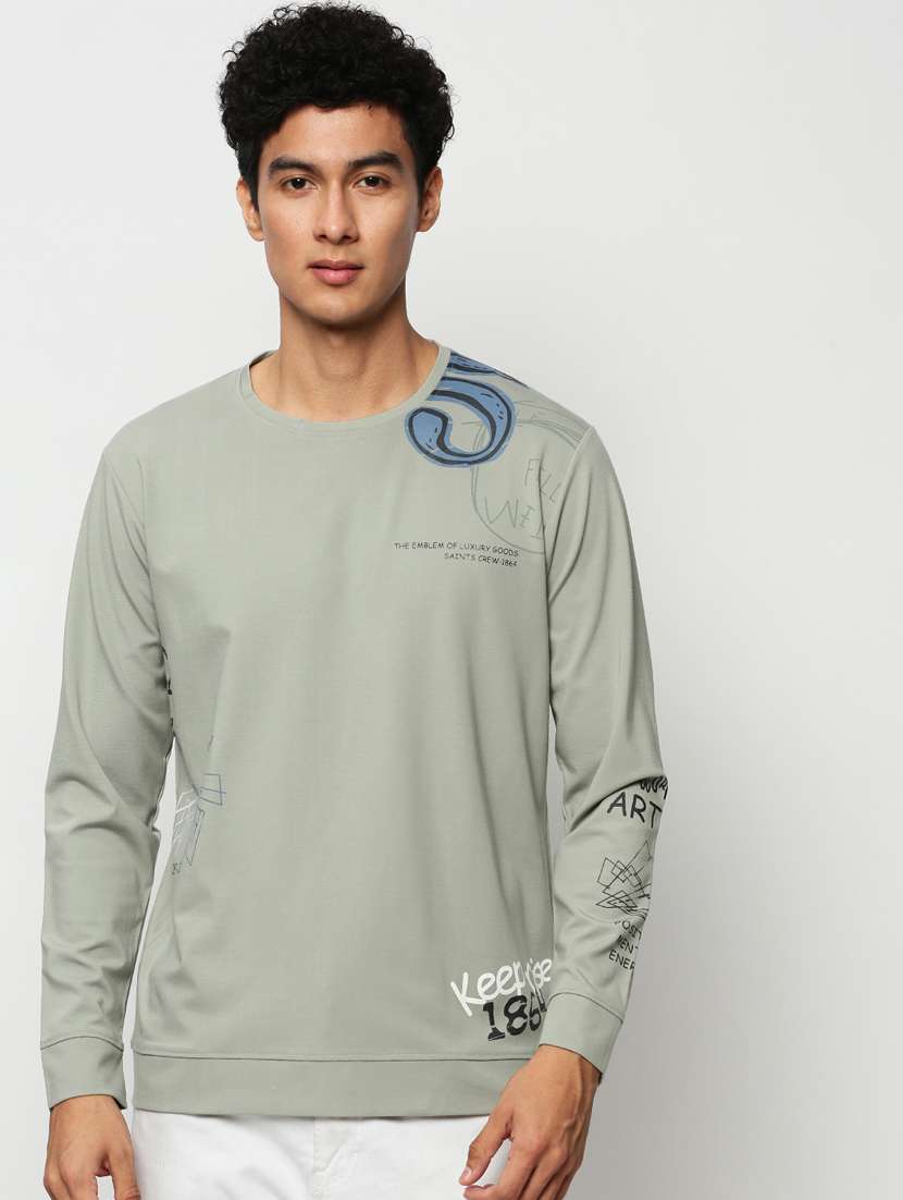 mens placement print sweatshirt