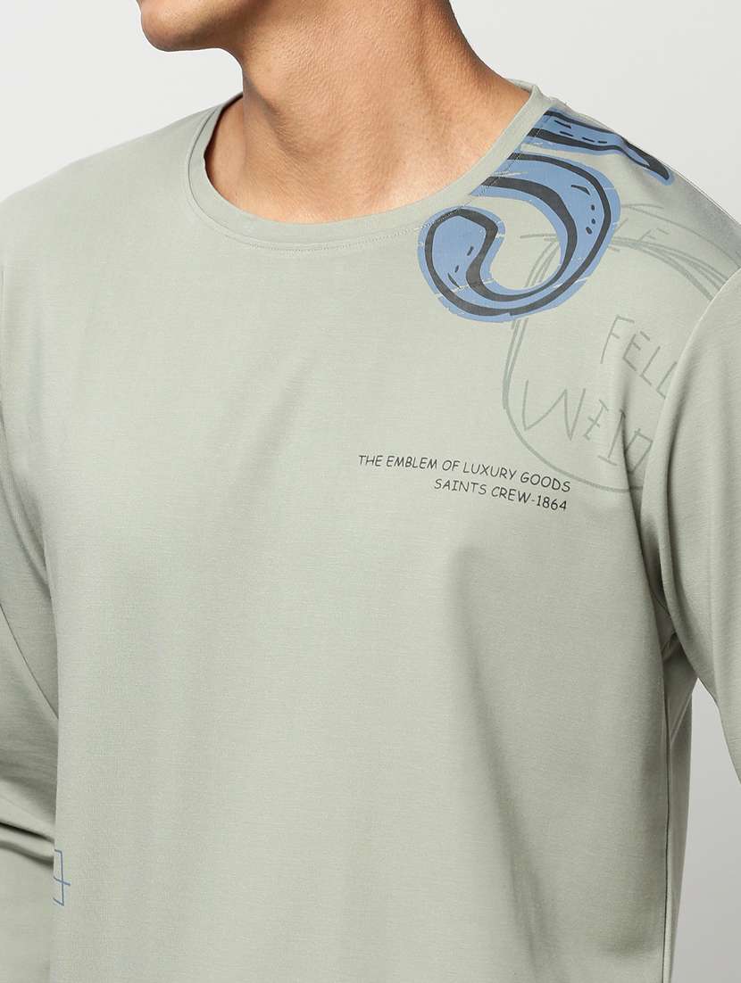 mens placement print sweatshirt - 20325394 -  Standard Image - 5