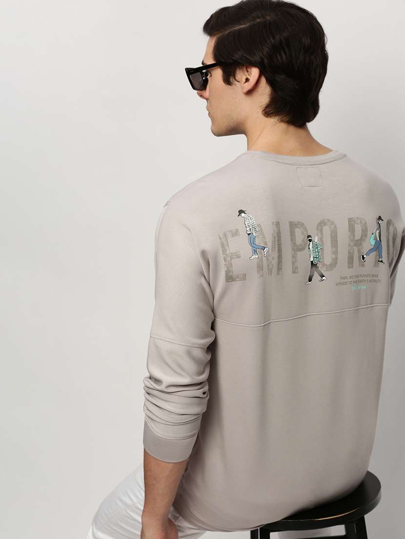 men long sleeves front & back printed sweatshirt  - 20325396 -  Standard Image - 3