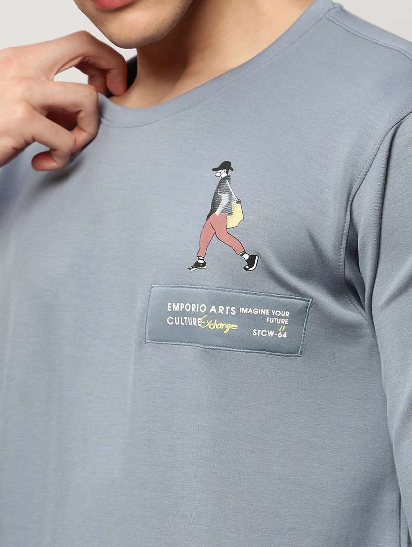 mens placement print sweatshirt - 20325397 -  Standard Image - 5