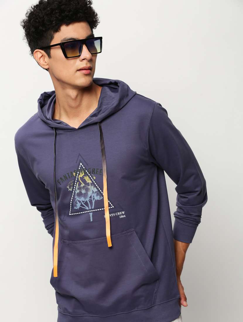 mens front print sweatshirt - 20325398 - Standard Image - 3