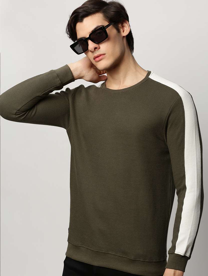 mens color block sweatshirt - 20325401 - Standard Image - 3