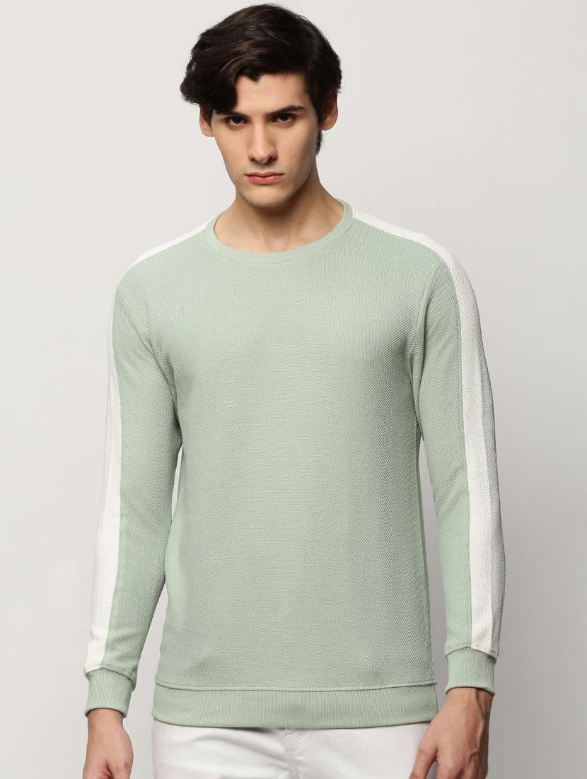 mens color block sweatshirt