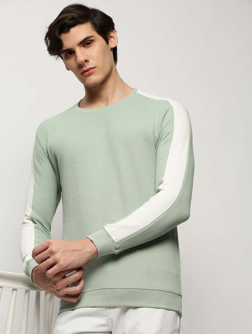 mens color block sweatshirt - 20325402 -  Standard Image - 3