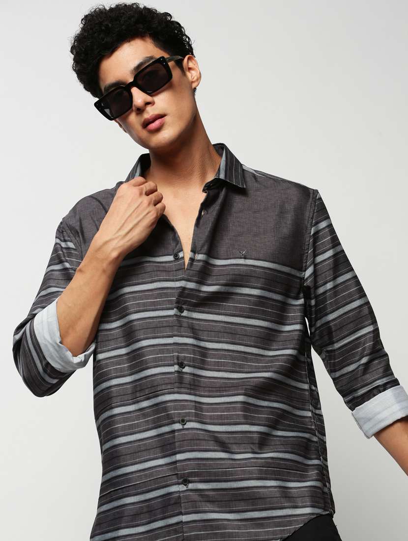 mens stripes casual shirt - 20325433 -  Standard Image - 3