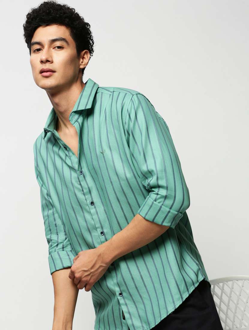 mens stripes casual shirt - 20325461 -  Standard Image - 3