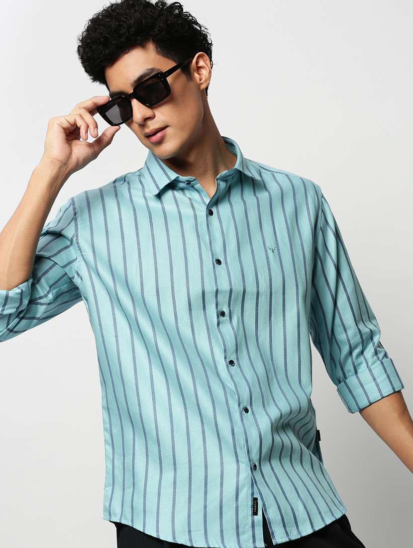 mens stripes casual shirt - 20325462 -  Standard Image - 3