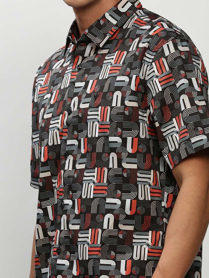 mens geometric casual shirt - 20325471 -  Standard Image - 5