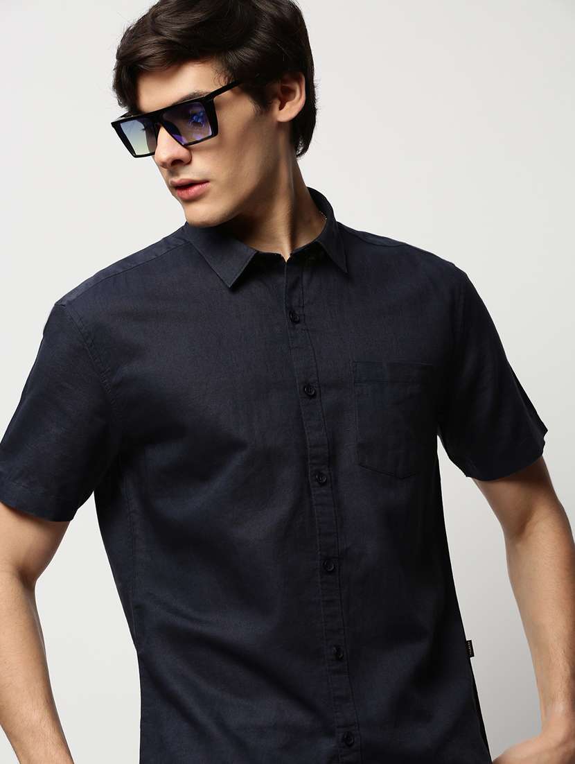 mens solid casual shirt - 20325495 -  Standard Image - 3