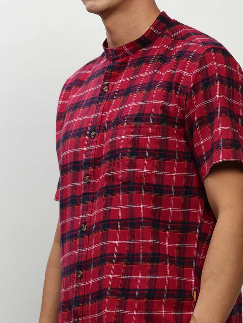 mens checks casual shirt - 20325514 - Standard Image - 5