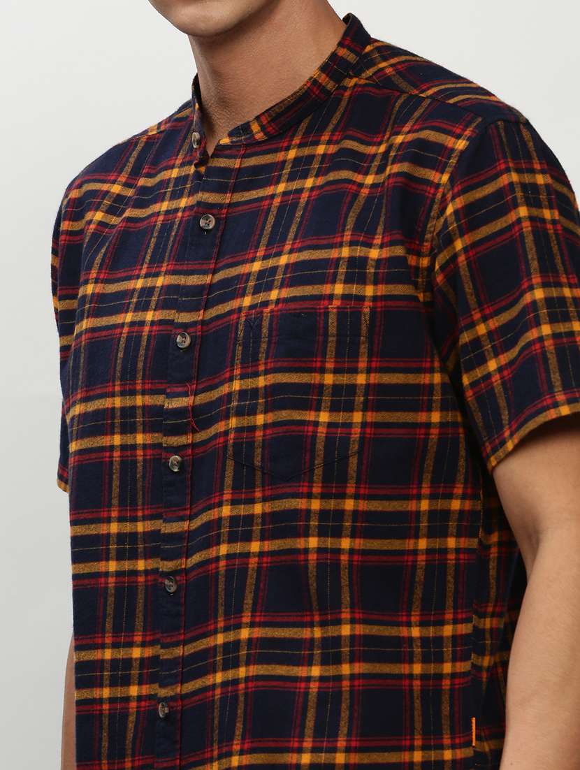 mens checks casual shirt - 20325515 - Standard Image - 5