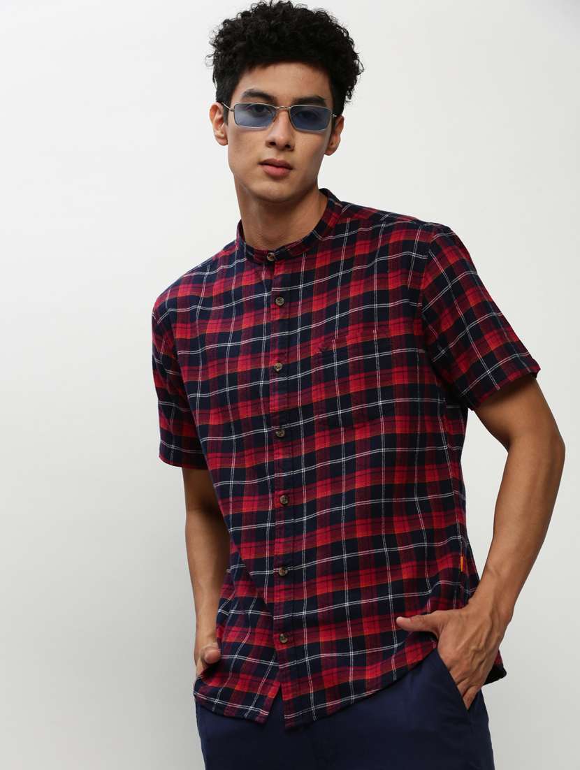 mens checks casual shirt - 20325516 -  Standard Image - 3