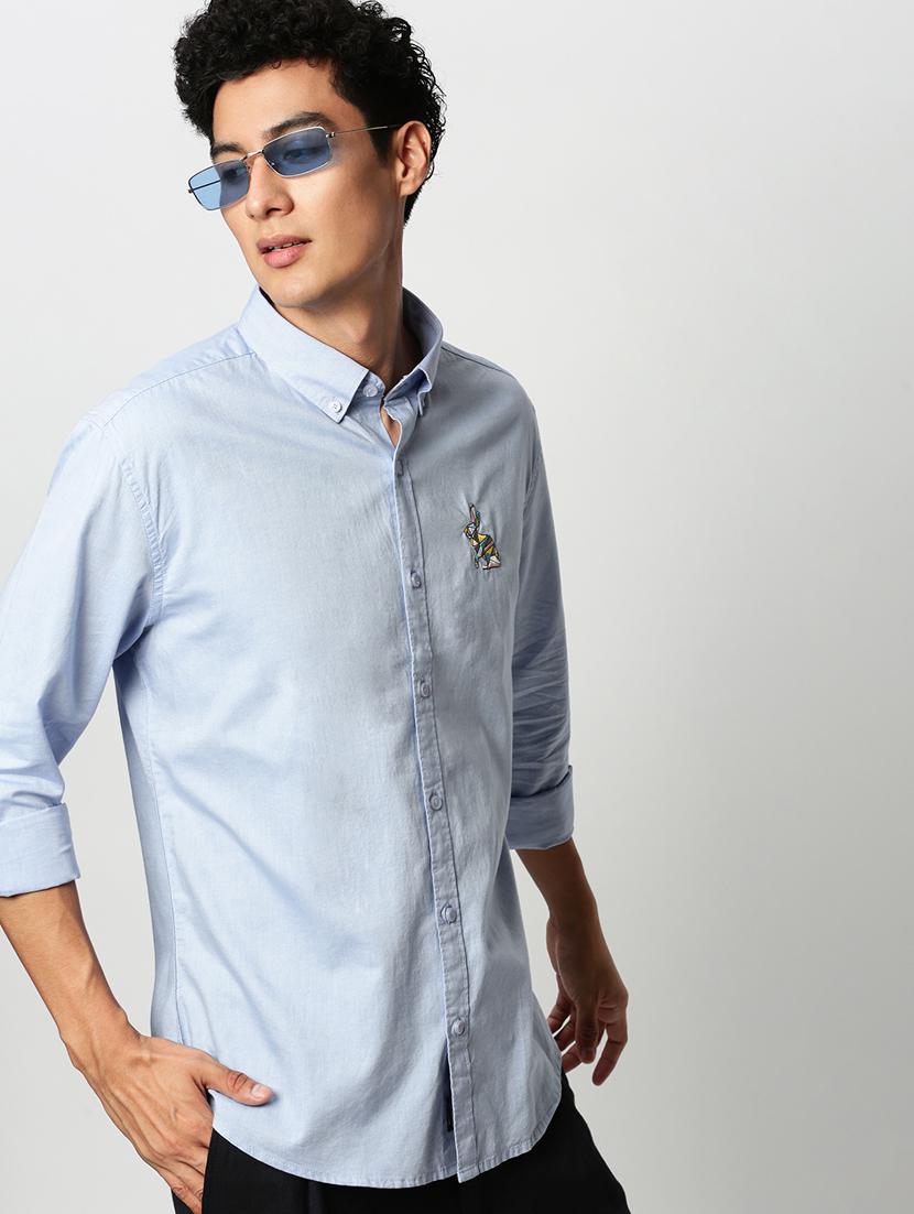 mens solid casual shirt - 20325536 - Standard Image - 3