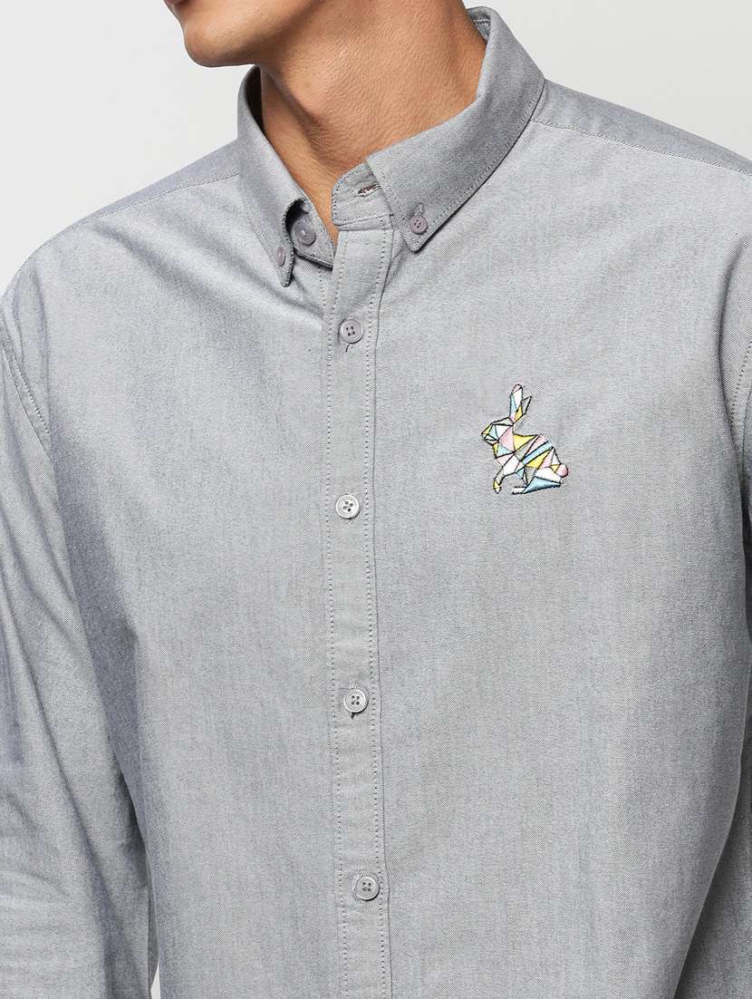 mens placement print casual shirt - 20325538 -  Standard Image - 5