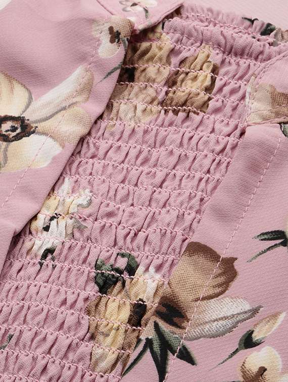 pink floral full leg jumpsuit with shrug - 20325544 -  Standard Image - 5