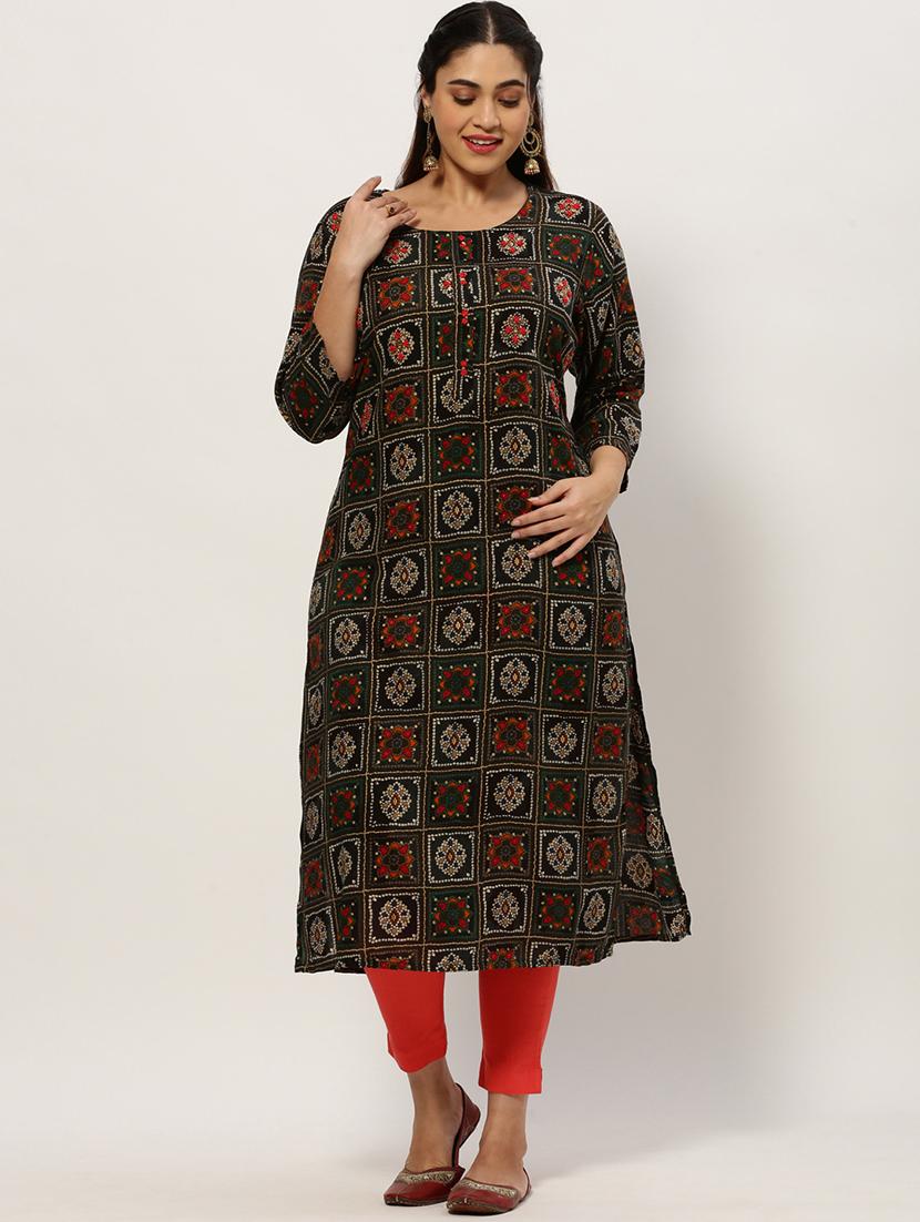 multi colored straight kurta