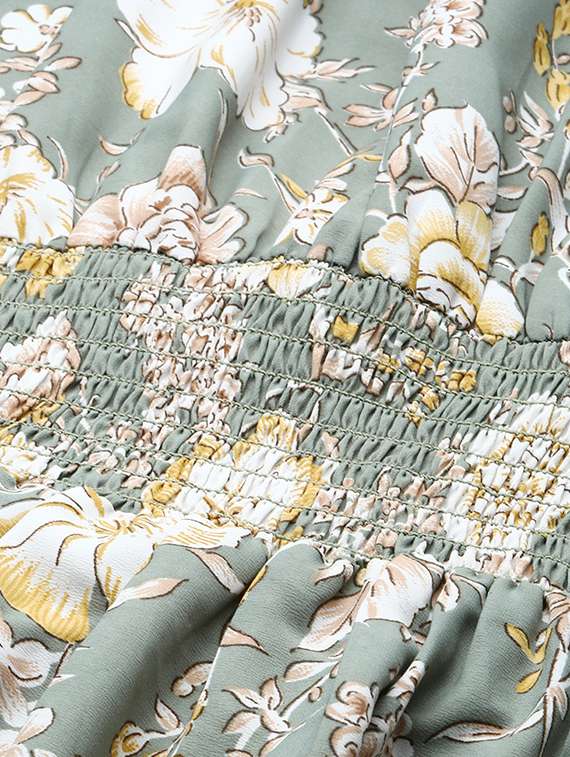 green floral fit & flare dress - 20325662 -  Standard Image - 5