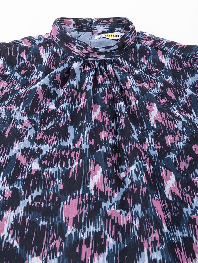 blue abstract print regular top - 20325684 -  Standard Image - 5