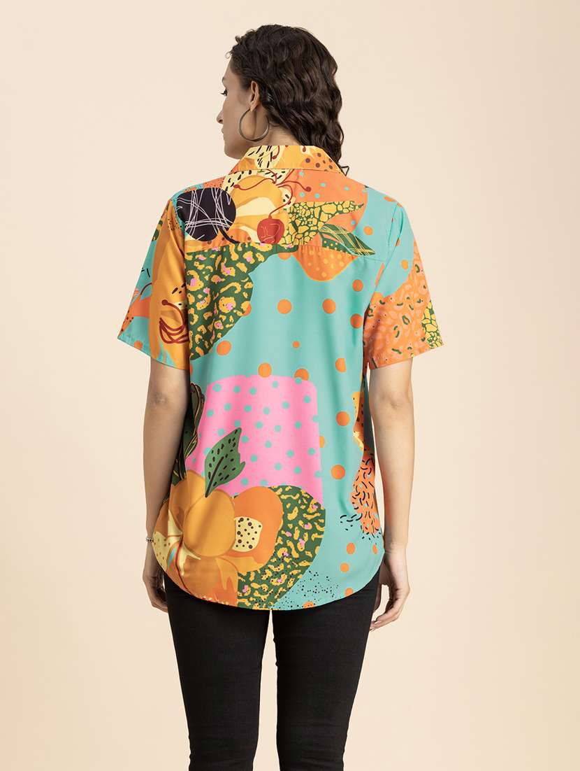 women multi colored crepe regular shirt - 20325774 -  Standard Image - 3