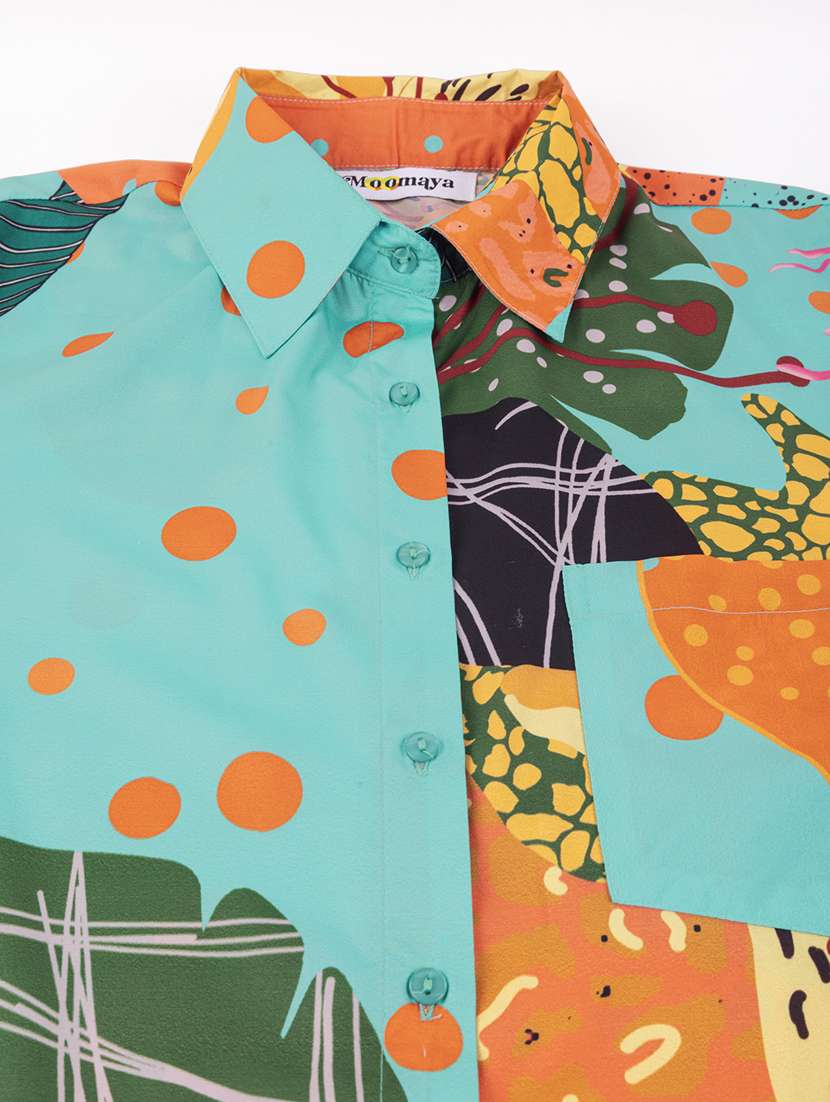 women multi colored crepe regular shirt - 20325774 -  Standard Image - 5