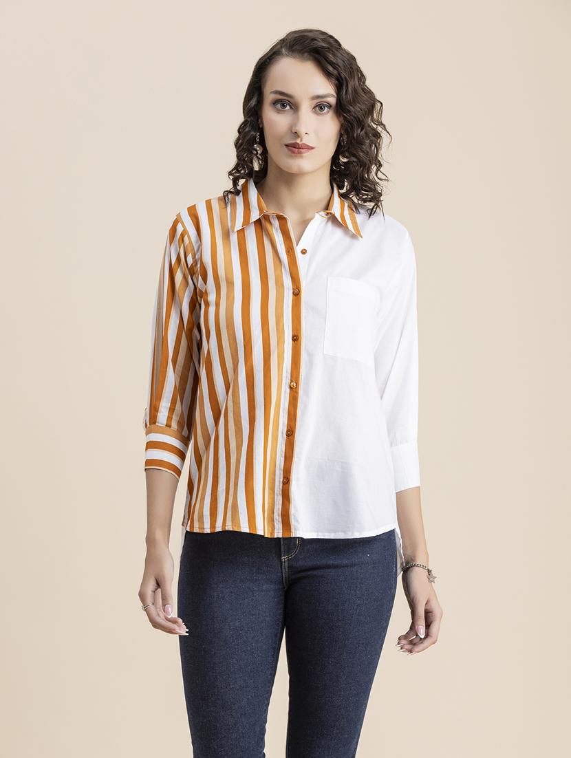 white stripes regular shirt - 20325777 - Zoom Image - 0