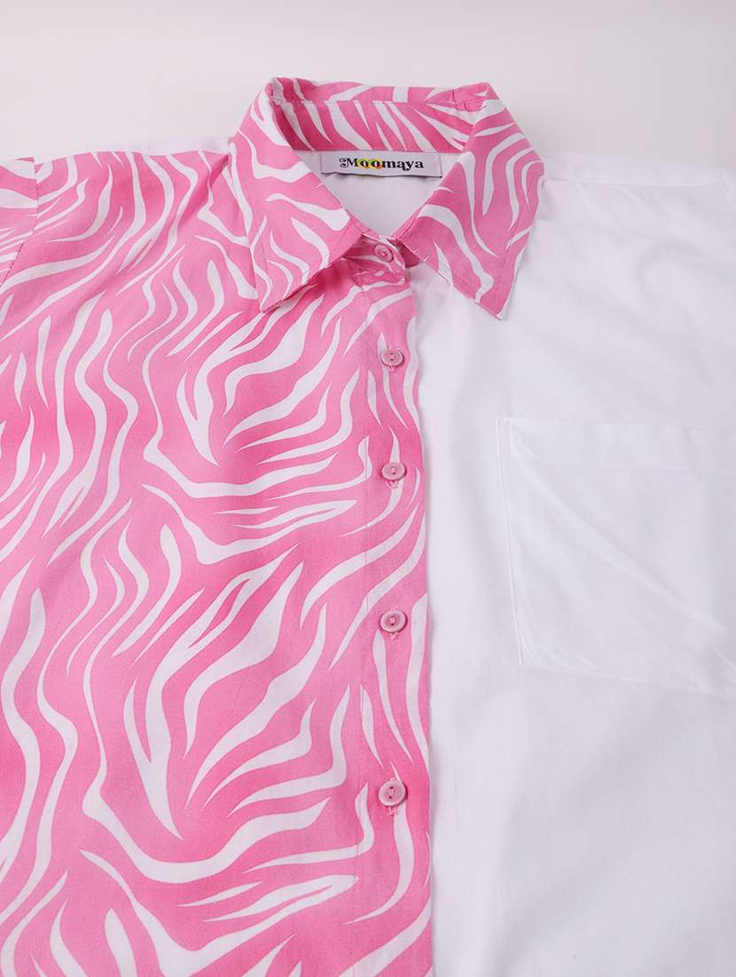 pink & white printed regular shirt - 20325782 - Standard Image - 5