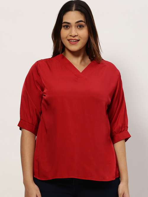 red solid straight top - 20325864 -  Standard Image - 0
