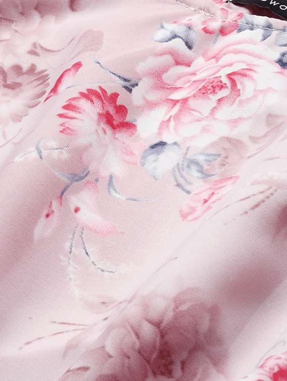 pink floral peplum plus top - 20325885 -  Standard Image - 5