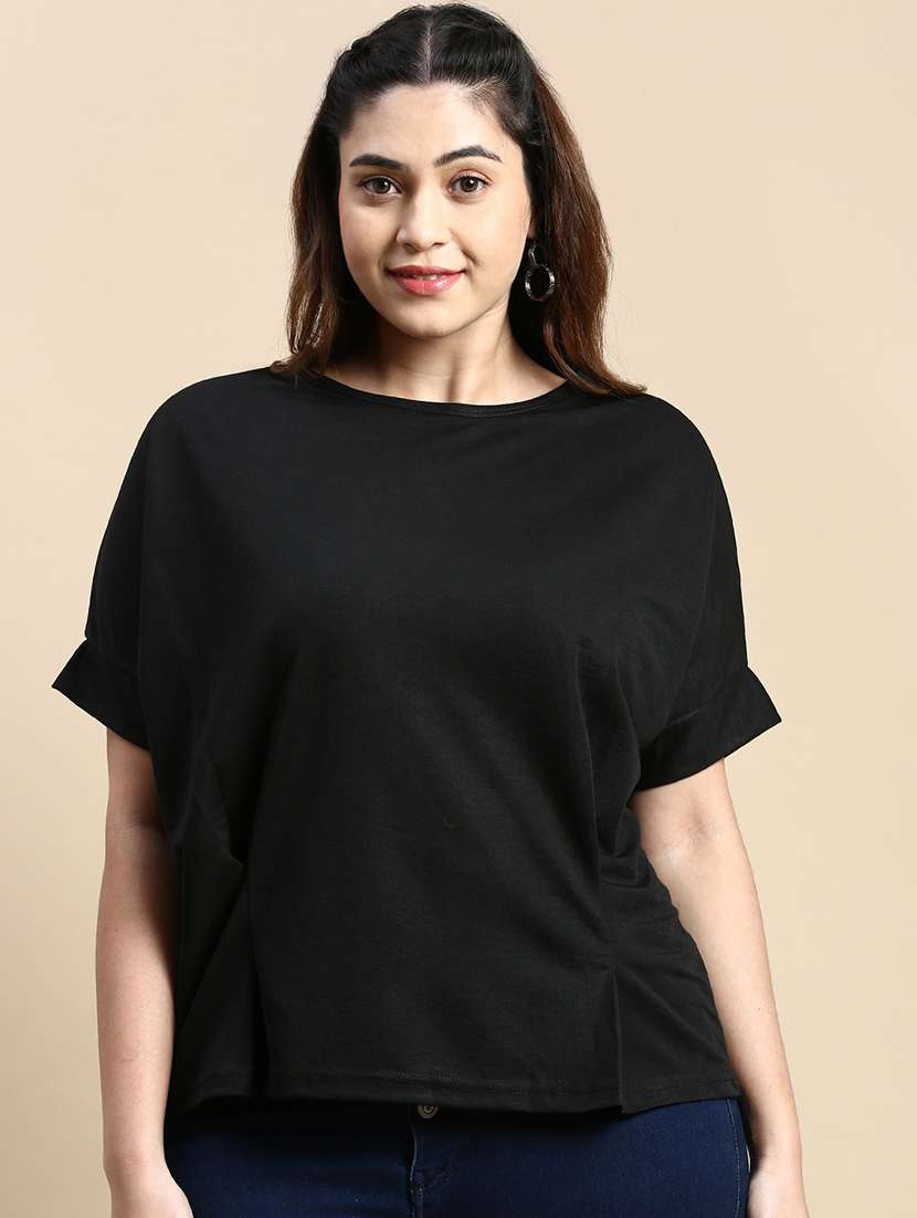 black solid regular plus top